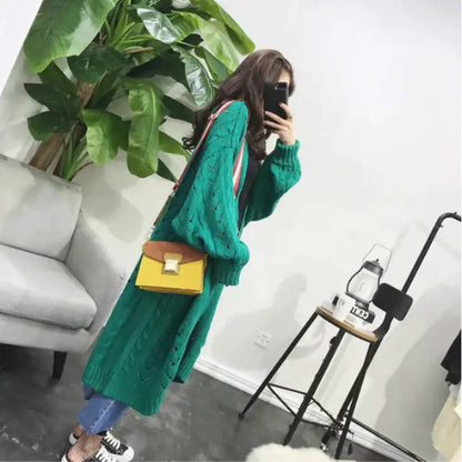 Autumn Women's Korean Style Knitted Cardigan (Long)