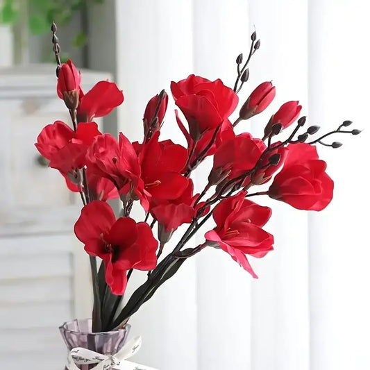 Artificial Silk Magnolia Flower Bouquet for Home Decor