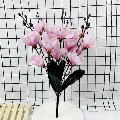 Artificial Silk Magnolia Flower Bouquet for Home Decor