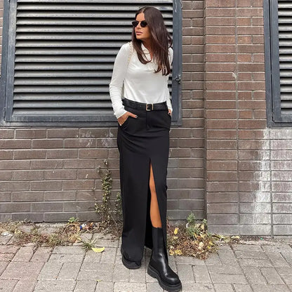 Retro Women's High Waist Casual Skirt