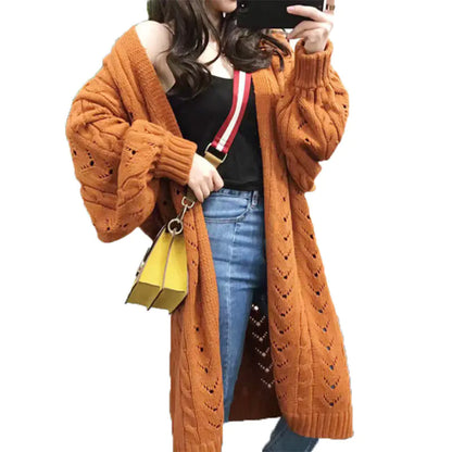 Autumn Women's Korean Style Knitted Cardigan (Long)